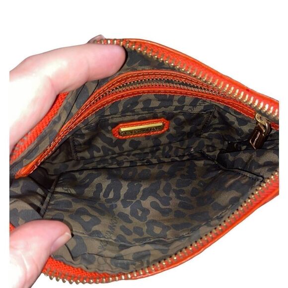 Rebecca Minkoff Mini Mac Orange Ostrich Crossbody Bag Leather - Picture 7 of 7